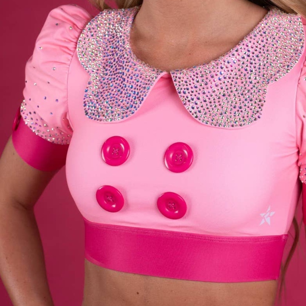 Rebel Athletic Babydoll Top in Pretty Pink size adult L - Picture 13 of 14